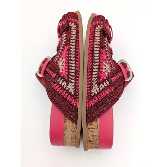 Dolce Vita Ralli Women's Wedge Knit Sandals Double Strap Slide Pink Size US6.5 - Picture 7 of 9